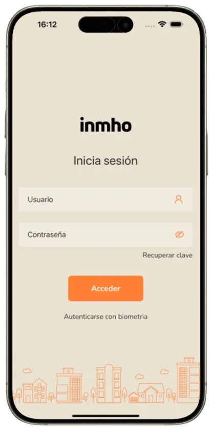 Aplicación móvil de inmho